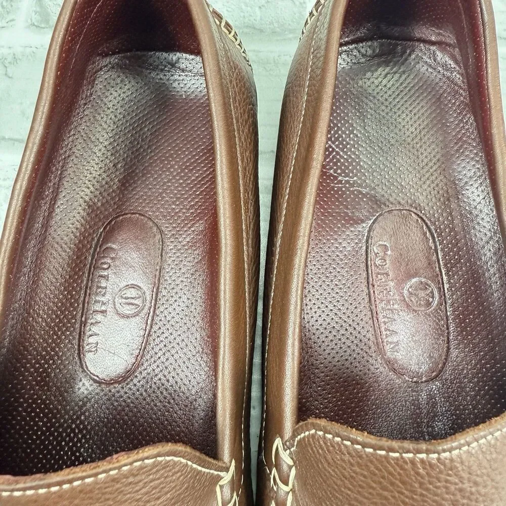 Cole Haan Somerset Venetian Driver Men's Size 12 Brown Leather Slip On Loafers